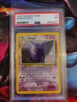 Gengar - 5/62 - Fossil - Holo - PSA 7 NM 1999 Pokemon TCG Graded Card - Image 1