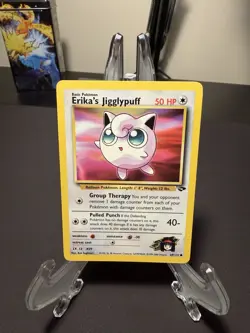 Pokemon TCG Erika's Jigglypuff Card 69/132 Gym Challenge Unlimited LP - Image 1