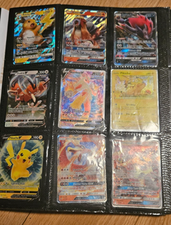 pokemon cards lot bulk over 450 cards rare gxs v trainer includes tins and binde - Image 1