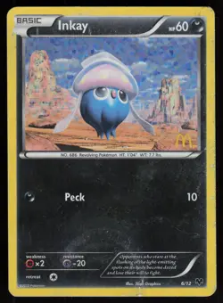Holo Inkay - 6/12 006/012 McDonald's Promos 2014 Pokemon TCG Card DMG - Image 1