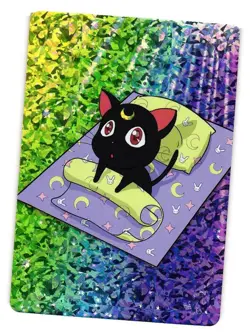 LUNA CAT Sailor Moon Holographic Foil Anime Collectible Card - Image 1