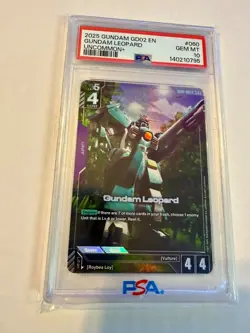 2025 Gundam Leopard U+ Gundam Card Game GD02-060 PSA 10 POP 1 - Image 1