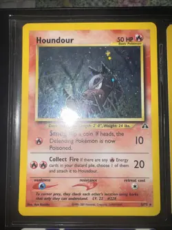 Pokemon TCG Houndour Neo Discovery Holo Rare Card 5/75 - SWIRL 🌀 - Image 1