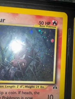 Pokemon TCG Houndour Neo Discovery Holo Rare Card 5/75 - SWIRL 🌀 - Image 2