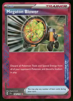 2024 Megaton Blower 182/191 ACE SPEC Rare Holo NM SV08: Surging Sparks Pokemon - Image 1