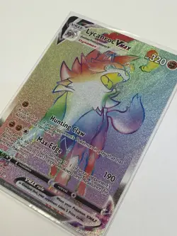 Pokemon TCG Lycanroc Vmax Evolving Skies Secret Rainbow Rare 213/203 - Image 2
