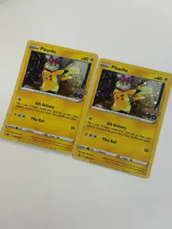 2x Pokemon TCG Sword & Shield Promo Pikachu SWSH234 Holo Promo English HP60 2022 - Image 1