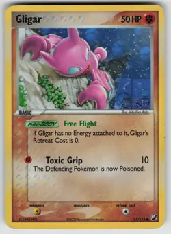 Gligar 57/115 Common Unseen Forces Pokemon Reverse Holo Damaged - Image 1