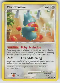 Munchlax 70/111 Common Rising Rivals Pokemon Heavily Played - Image 1