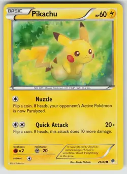 Pikachu 26/83 Common Generations Pokemon Lightly Played - Image 1