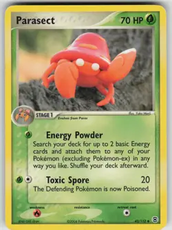 Parasect 43/112 Uncommon FireRed & LeafGreen Pokemon Moderately Played - Image 1