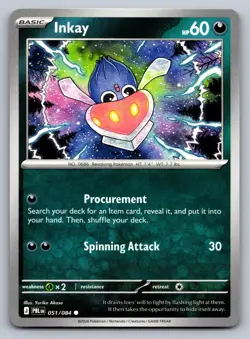 Inkay 051/084 Common Pitch Black Pokemon Near Mint - Image 1
