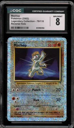 Pokemon Machop Legendary Coll. Reverse Holo #79 CGC 8 - Image 1