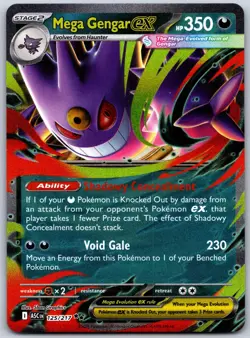 Mega Gengar ex 125/217 Double Rare Ascended Heroes Pokemon Holo Near Mint - Image 1