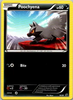 Poochyena 16/39 Kalos Starter Set Pokemon Near Mint - Image 1