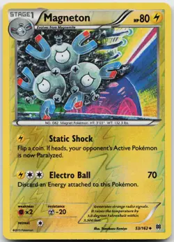 Magneton 53/162 Reverse Holo Pokemon BREAKthrough - NM - Image 1