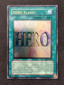 Yugioh HERO Flash!! 1st Edition Ultimate Rare EOJ-EN042 NM - Image 1