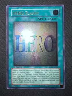 Yugioh HERO Flash!! 1st Edition Ultimate Rare EOJ-EN042 NM - Image 2