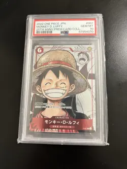 2022 One Piece Card Game Monkey D. Luffy 25th Anniv Prem Coll #001 PSA 10 - Image 1
