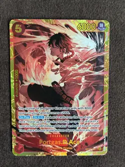2026 One Piece The Time of Battle Portgas.D.Ace Secret Rare #OP16-118 English - Image 4