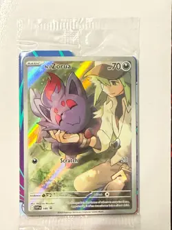 N's Zorua 189 Pokemon Scarlet & Violet Elite Trainer Box Promo Card Sealed - Image 1