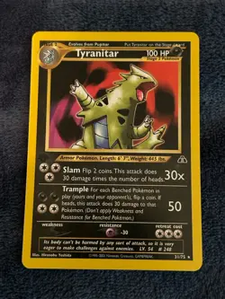 Tyranitar 31/75 1st edition Pokemon Neo Discovery Unlimited Rare Card WOTC NM - Image 1