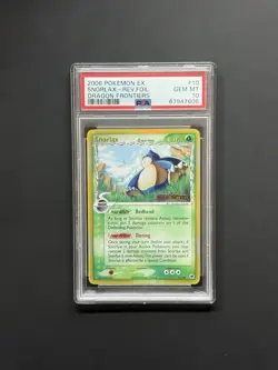 Snorlax Reverse Holo - 10/101 - EX Dragon Frontiers Pokemon Card - PSA 10 POP 22 - Image 1