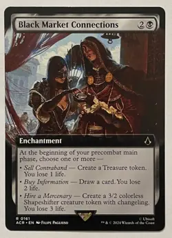 Black Market Connections Extended Art - Assassin's Creed MTG Magic the Gathering - Image 1