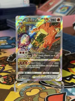 Pokemon TCG Charizard VSTAR SWSH262 Holo Black Star Promo Card - Image 1
