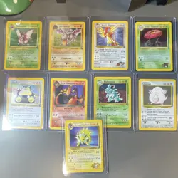 Pokemon TCG 9-Card 1st Edition Vintage Lot 1999 Venomoth Snorlax Aerodactyl - Image 1