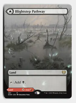 Blightstep Pathway (Borderless) 291 Rare Kaldheim Magic: The Gathering Near Mint - Image 1