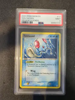 Pokemon PSA 9 MINT Tentacool 77/101 EX Hidden Legends 2004 - Image 1
