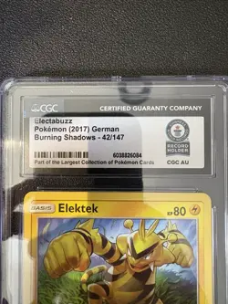 Electabuzz Pokemon 2017 German Burning Shadows 42/147 World Record - Image 2