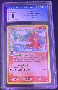Pokemon 2006 Beckett graded holon phantoms latias CGC 8 Mint - Image 1