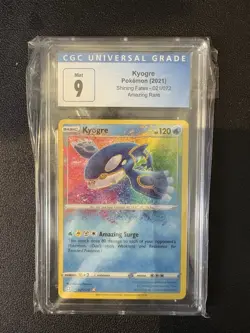 2021 Pokemon Sword & Shield Shining Fates Amazing Rare Kyogre #21 CGC 9 MINT - Image 1
