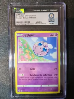 Pokemon Jigglypuff Italian Fusion Strike 110/264 CGC Authentic Gray Collection - Image 1