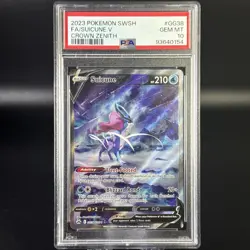 Suicune V #GG38 Full Art Pokemon Sword & Shield Crown Zenith English PSA 10 - Image 1