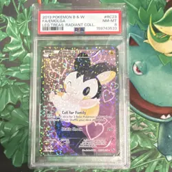 Pokemon TCG 2013 Emolga RC23/RC25 Radiant Collection Full Art Holo PSA 8 - Image 1