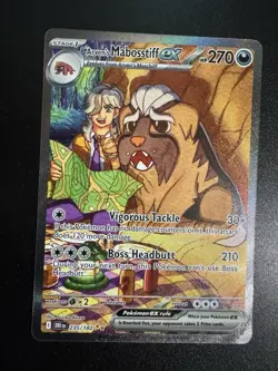 Pokemon TCG Arven's Mabosstiff EX #235/182 Sv10: Destined Rivals SAR Full Art NM - Image 1