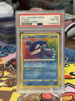 Kyogre Amazing Rare Holo 2021 Pokemon SWSH Shining Fates #021 PSA 10 Gem Mint - Image 1