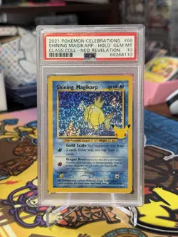 Pokemon Shining Magikarp Celebrations Classic Coll. Neo Rev. Holo #66 PSA 10 - Image 1