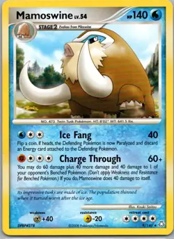 Pokemon TCG Mamoswine 9/146 Legends Awakened NM - Image 1