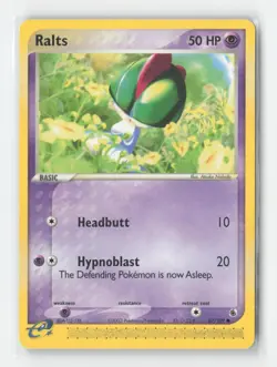 Ralts 67/109 Common Ruby & Sapphire Pokemon Moderately Played - Image 1