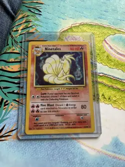 Pokemon | Ninetales 12/102 | Shadowless Holo | Base | 1999 WOTC | Holographic - Image 1