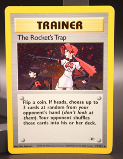 The Rocket's Trap 19/132 Gym Heroes Pokemon TCG Trainer Rare NM 2000 WOTC - Image 1