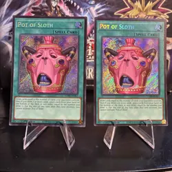 Yugioh x2 Pot of Sloth CORI - EN061 1st Edition Secret Rare Near Mint - Image 1