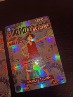 Lot of 2 Proxy Onepiece Monkey D Luffy College Basketball Cards One Piece TCG - Image 3
