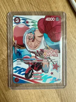 One Piece x Round 1 Franky Promo Card ST21-011 (English) - Image 1