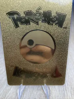 Pikachu Mega Charizard V Gold Foil Pokemon TCG Fan Art Card - Image 2