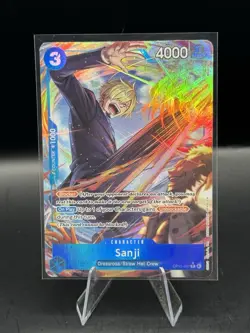 Sanji OP15-047 Alternate Art Foil Borderless NM One Piece TCG Rare Card - Image 1
